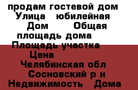 продам гостевой дом › Улица ­ юбилейная › Дом ­ 2 › Общая площадь дома ­ 43 › Площадь участка ­ 8 › Цена ­ 3 500 000 - Челябинская обл., Сосновский р-н Недвижимость » Дома, коттеджи, дачи продажа   